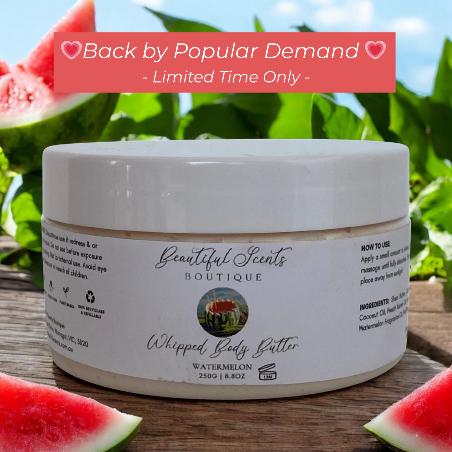 Watermelon - Body Butter Moisturiser