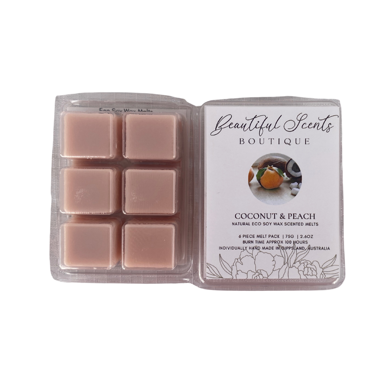 Coconut & Peach - Scented Soy Wax Melts