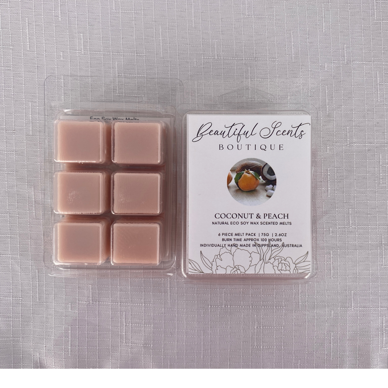 Coconut & Peach - Scented Soy Wax Melts