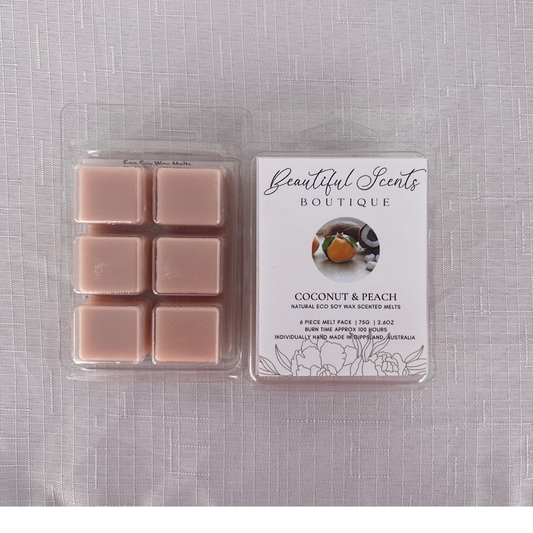 Coconut & Peach - Scented Soy Wax Melts